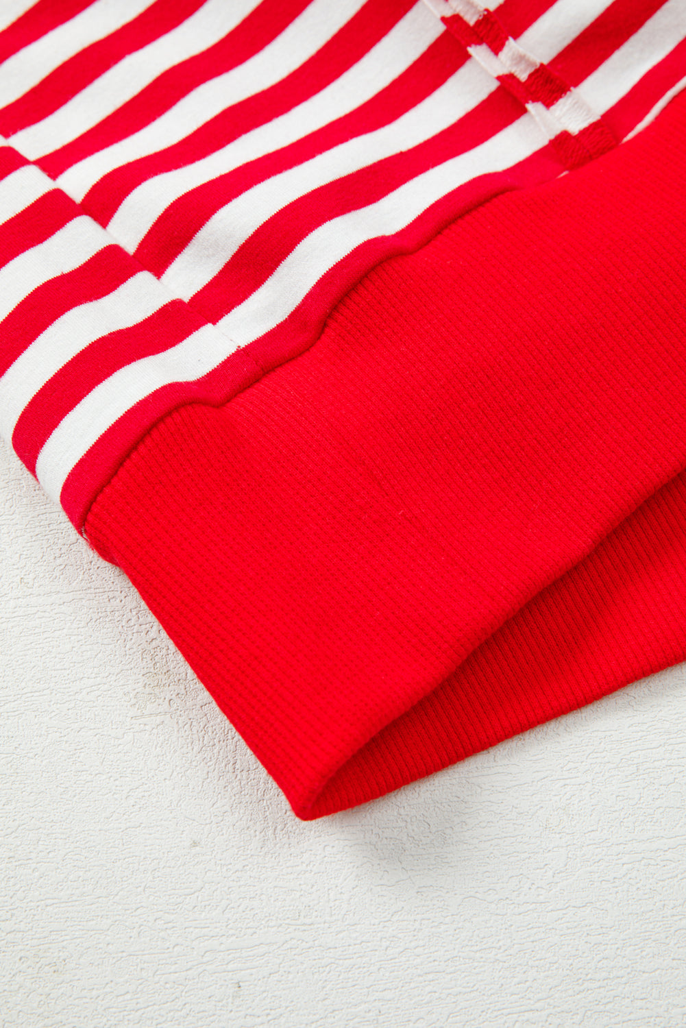 Orange Stripe Exposed Seam Drop Shoulder Casual Pullover Top