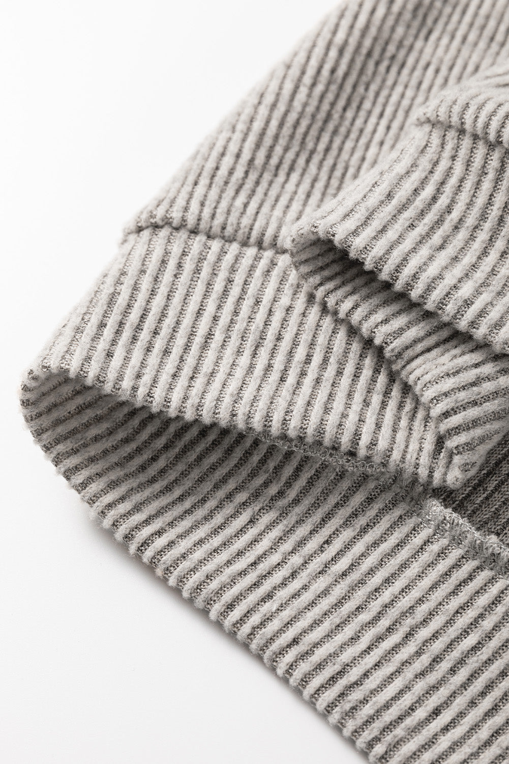 Contrast Ribbed Loose Fit Long Sleeve Top