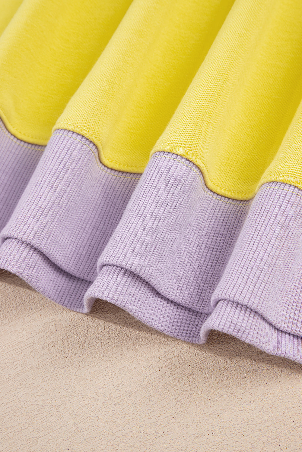 Jet Stream Striped Colorblock Patchwork Drop Shoulder Sweatshirt