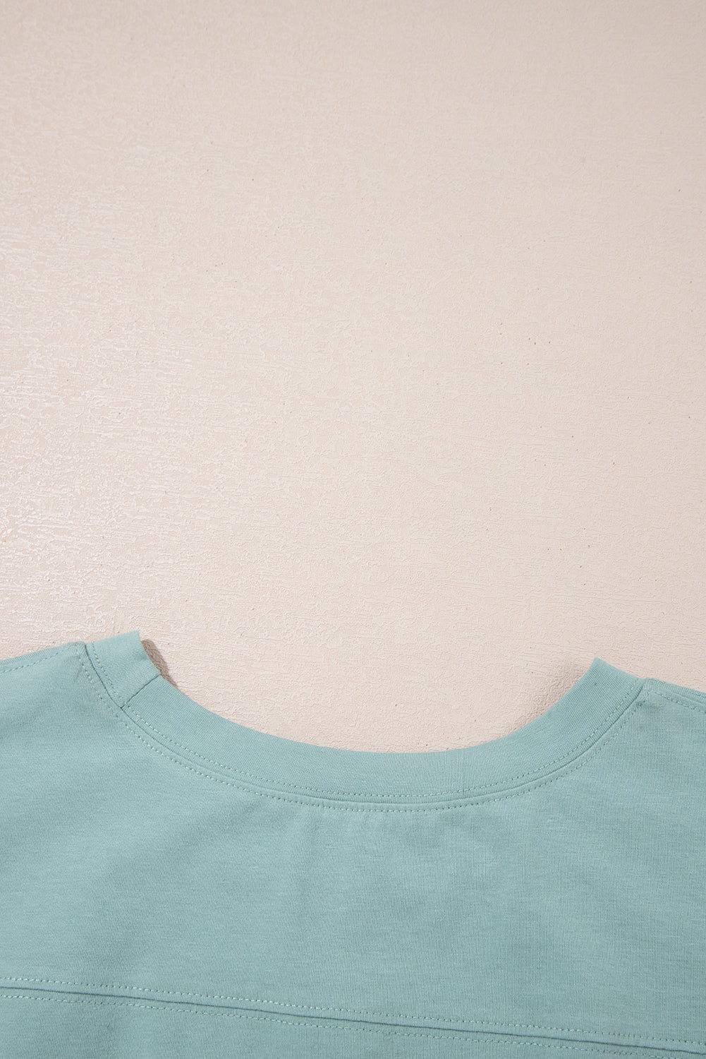 Smoke Green Frayed Denim Star Patched Oversize T Shirt