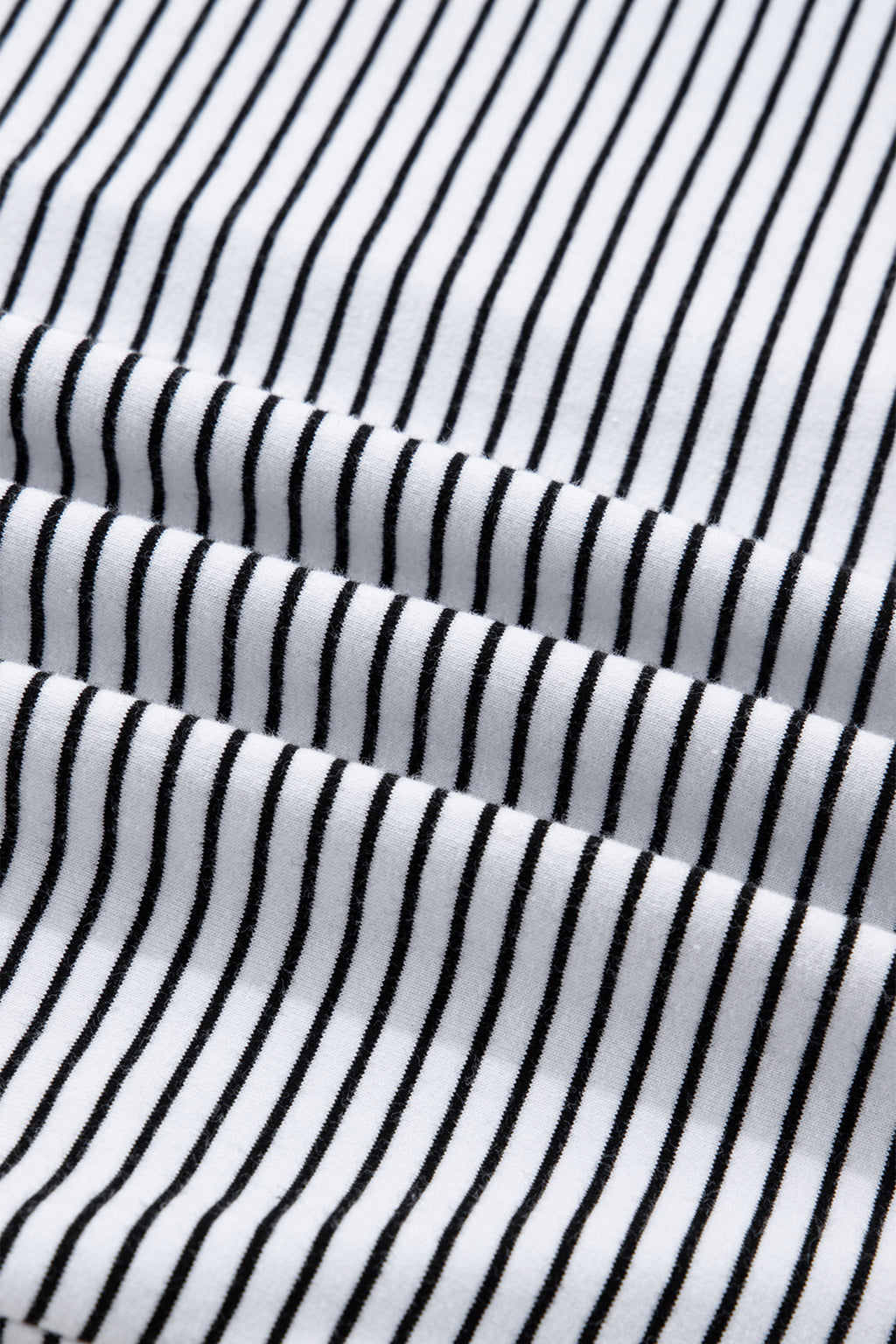Rose Stripe Contrast Trim Round Neck Summer T Shirt