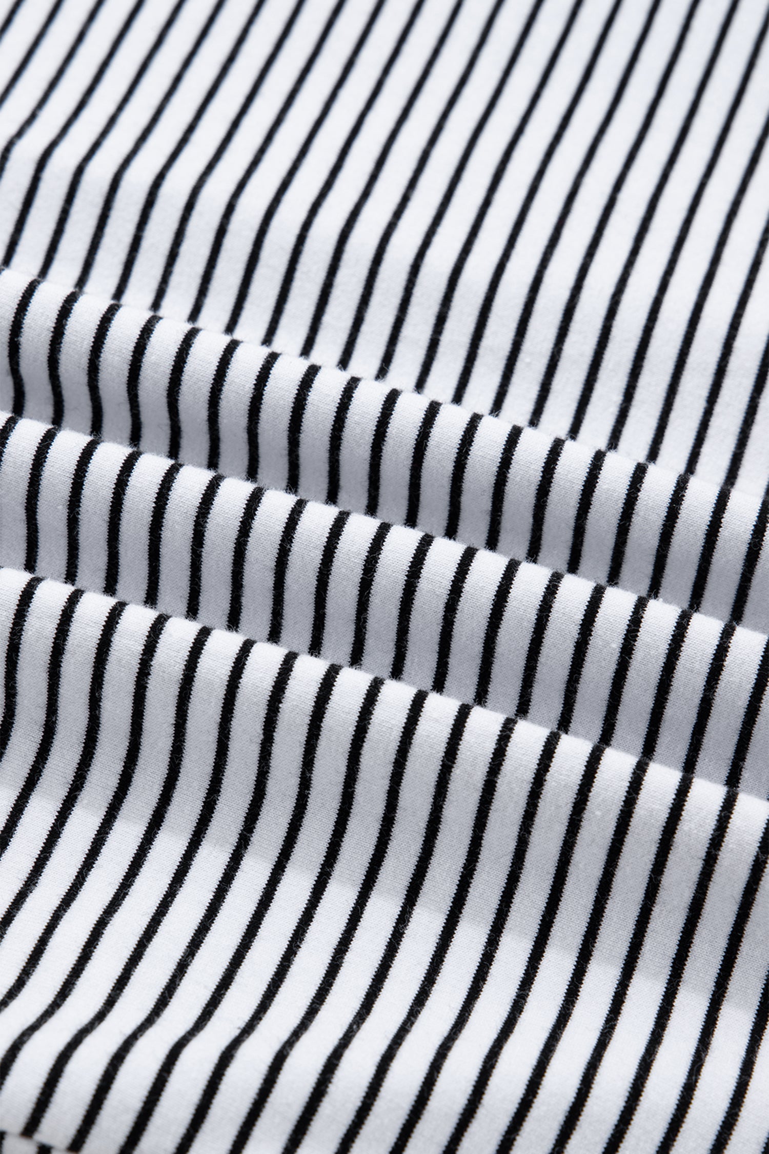 Rose Stripe Contrast Trim Round Neck Summer T Shirt