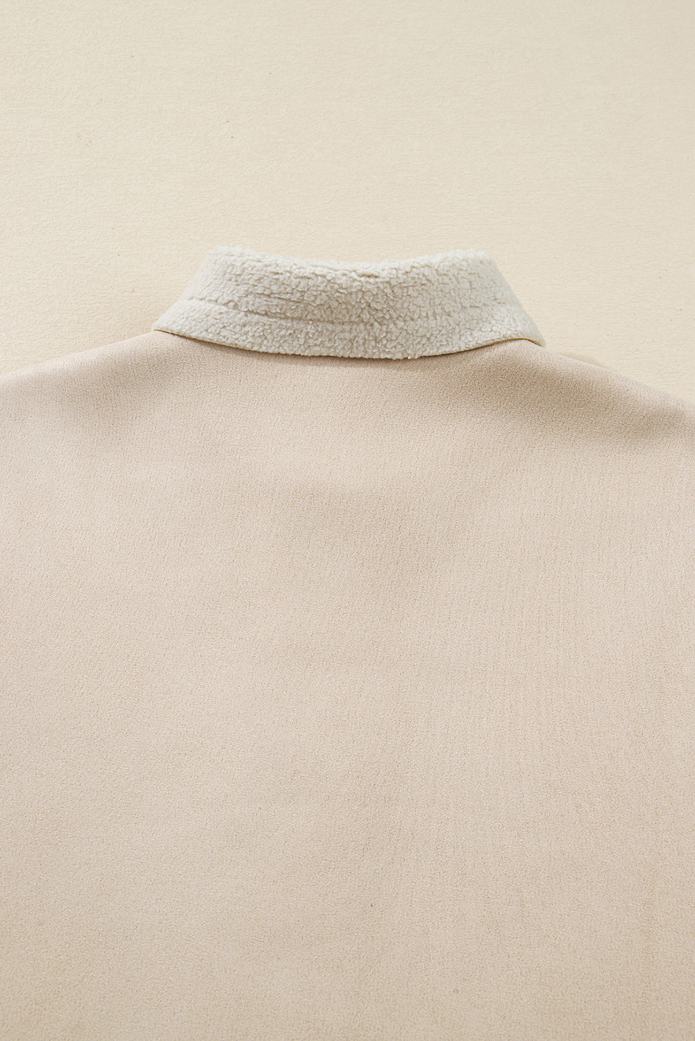 Parchment Suede Sherpa Lined Western Loose Jacket