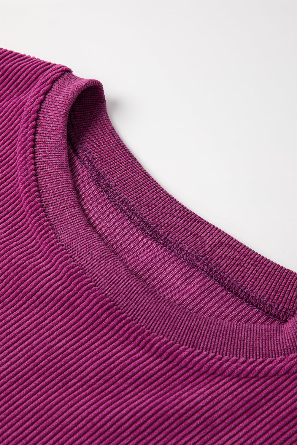 Grass Green Ribbed Corded Oversized Sweatshirt
