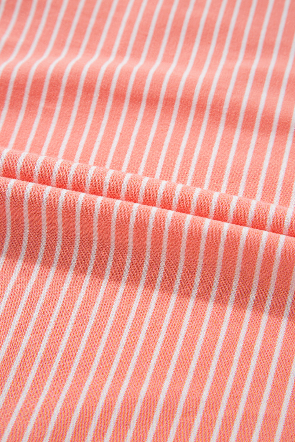 Orange Stripe Loose Polo T Shirt and Shorts Plus Size 2pcs Outfit