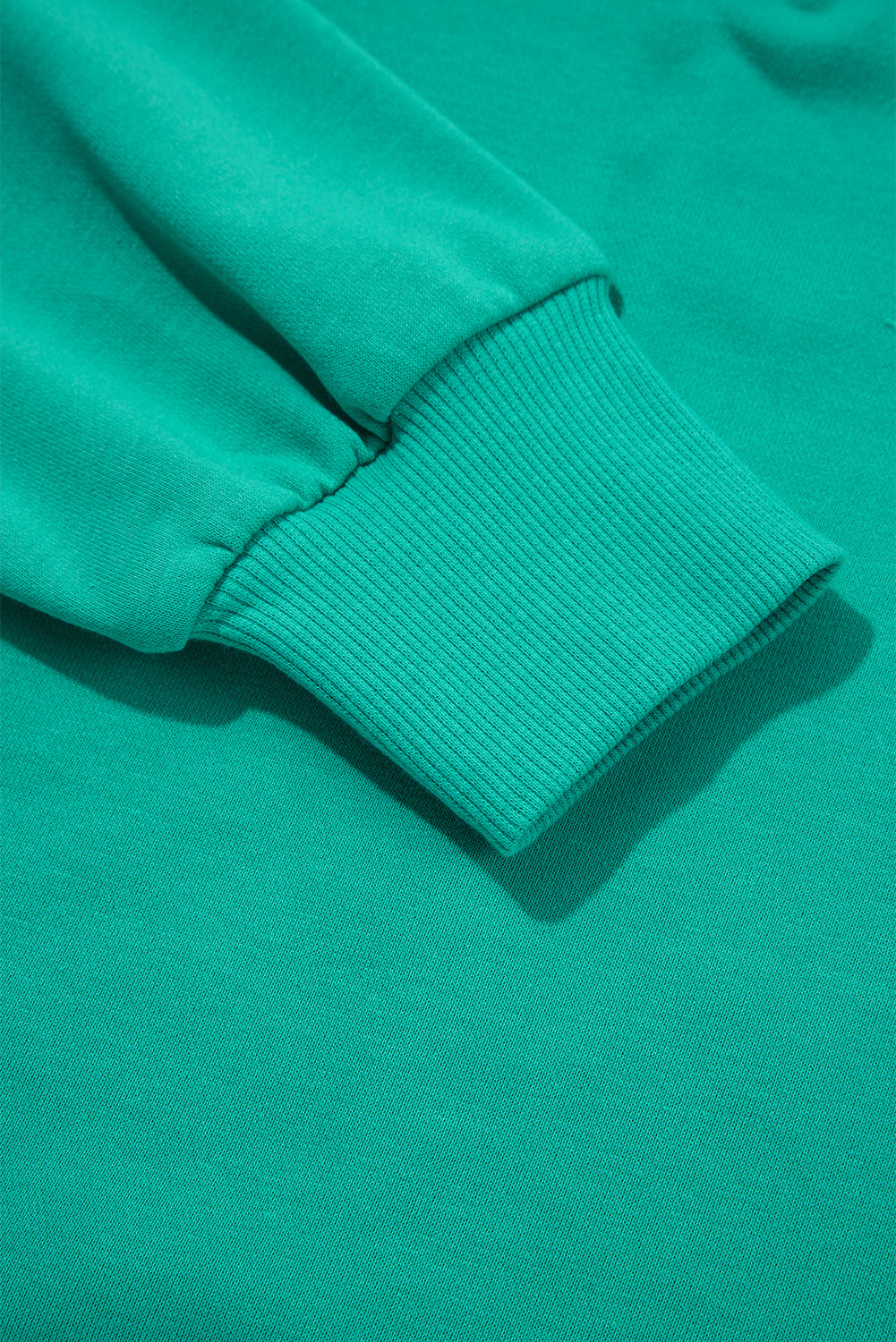 Dark Green Colorblock Trim V Neck Pullover Top and Shorts Set