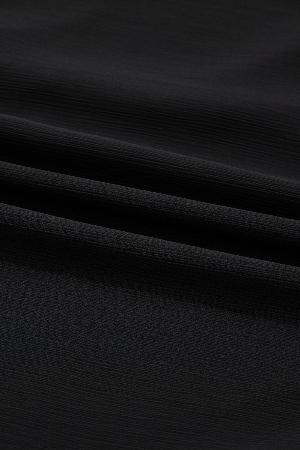 Black Ruffle Balloon Sleeve Chiffon Elegant Plus Size Shirt