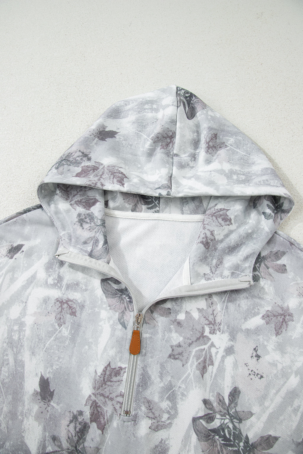 Beige Camo Print Baggy Drawstring Jogger Sweatpants
