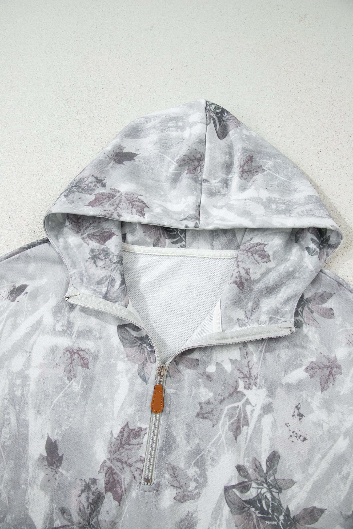Beige Camo Print Baggy Drawstring Jogger Sweatpants