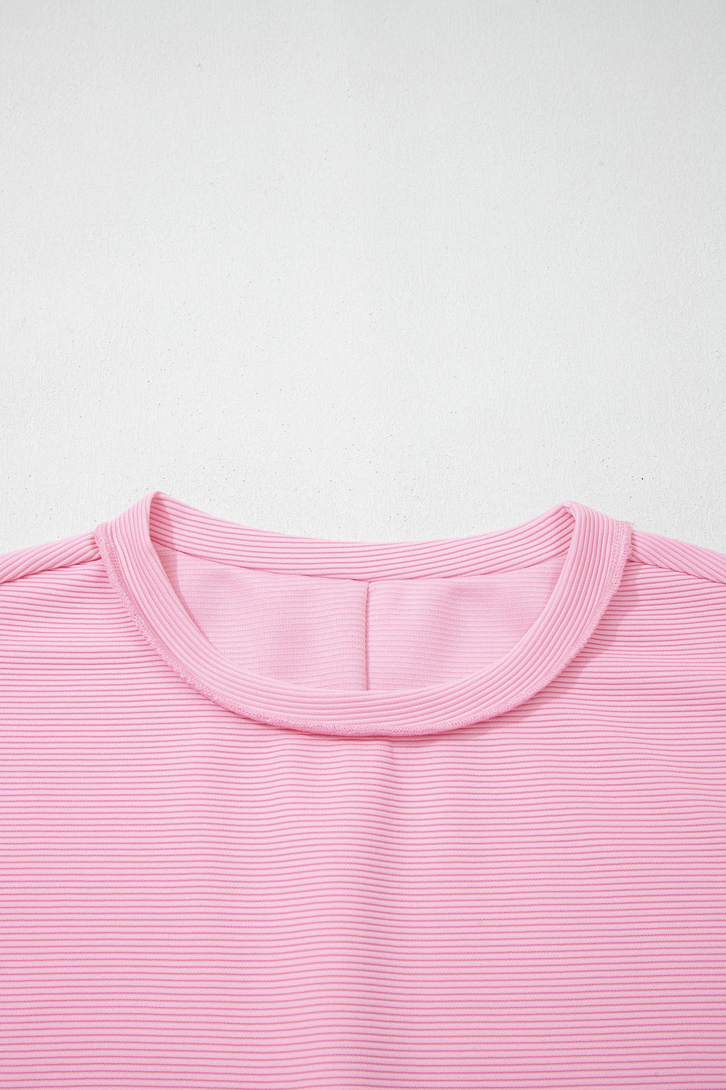Lavendula Horizontal Ribbed Exposed Seam Detail Drop Shoulder Baggy Pullover