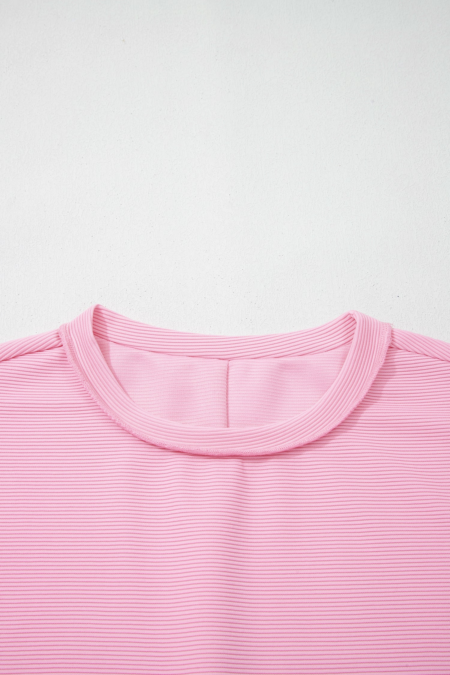 Lavendula Horizontal Ribbed Exposed Seam Detail Drop Shoulder Baggy Pullover