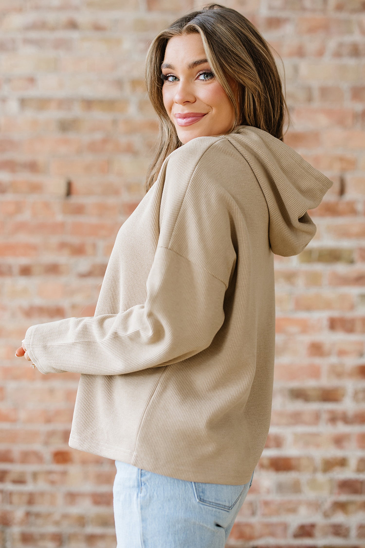 Gray Morn Corduroy Leopard Drawstring High Waist Trousers