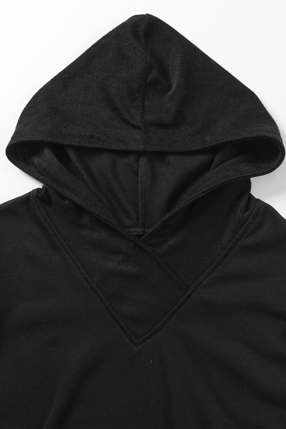 Chestnut Contrast Sleeves Patchwork Colorblock Hoodie