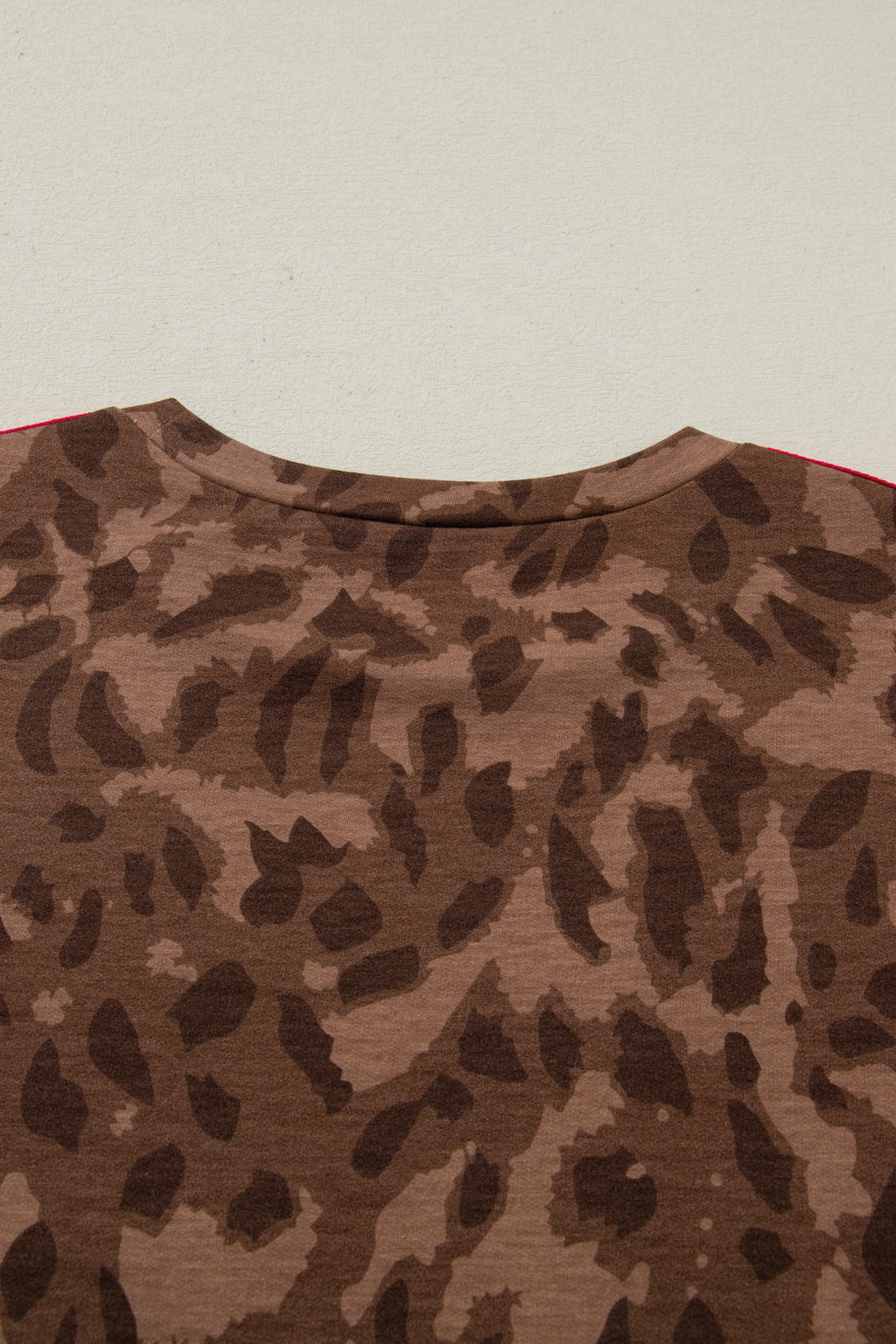 Brown Leopard Loose Tee Drawstring Waist Barrel Pants Set