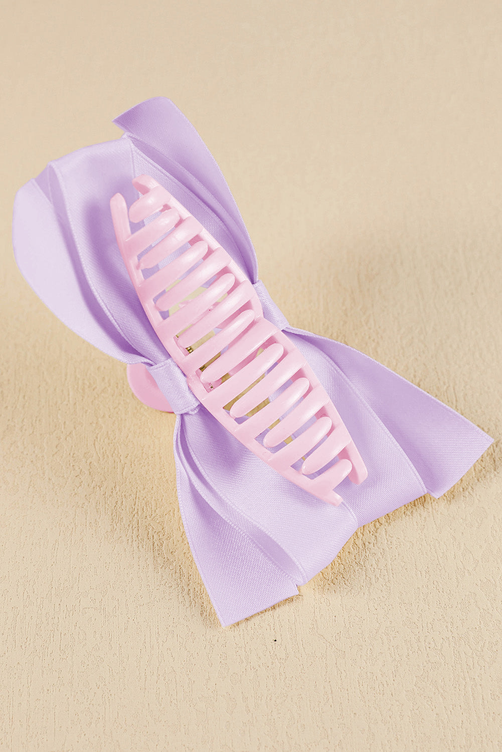 White Bow Decor Large Hair Claw Clip