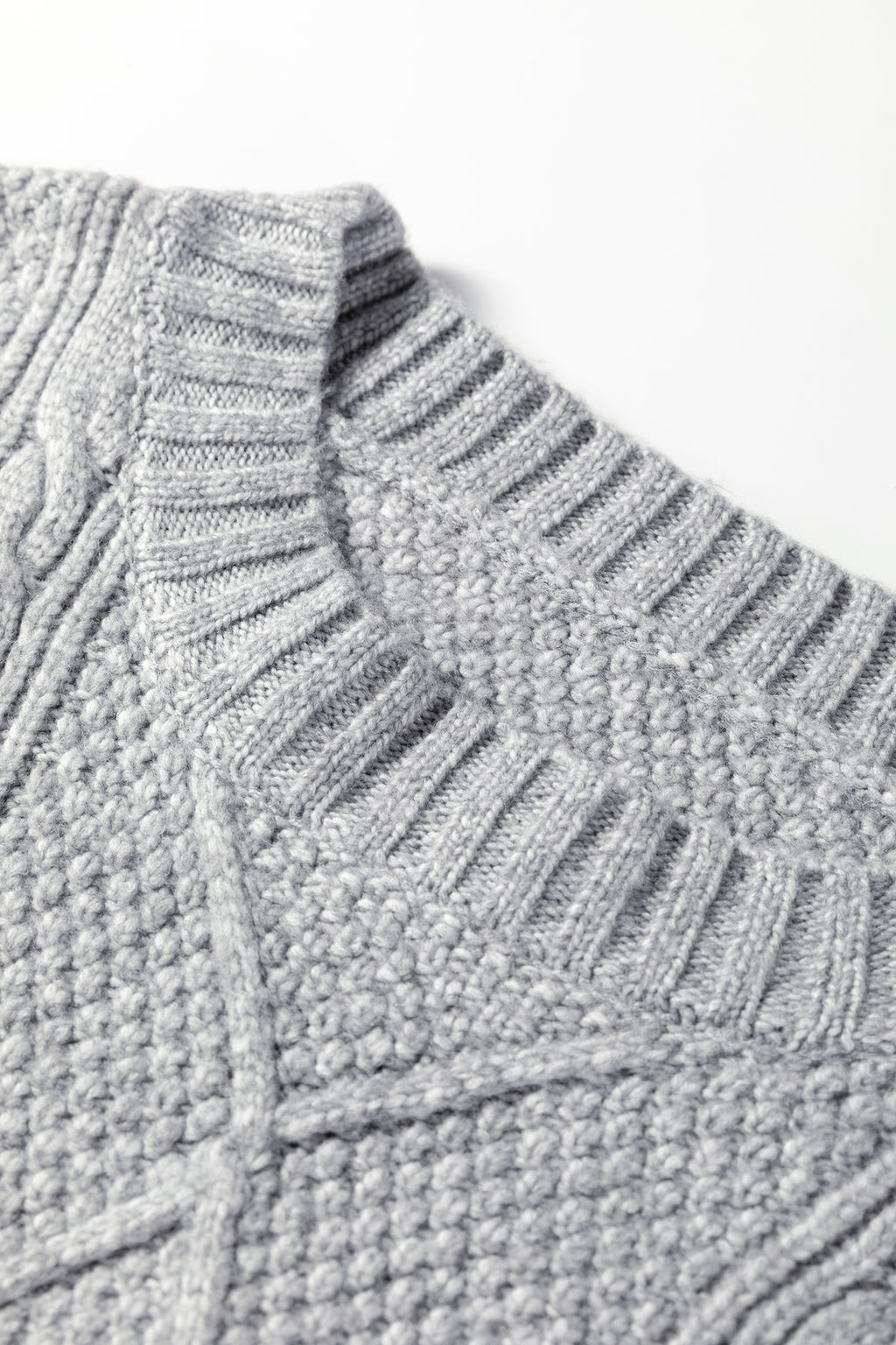 Parchment Cable Knit Drop Shoulder Loose Fit Sweater Dress