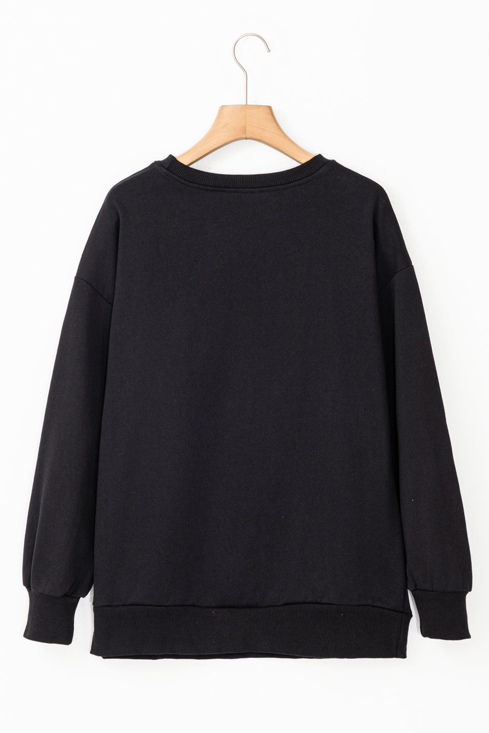 Russet Orange Tinsel Game Day Drop Shoulder Graphic Sweatshirt