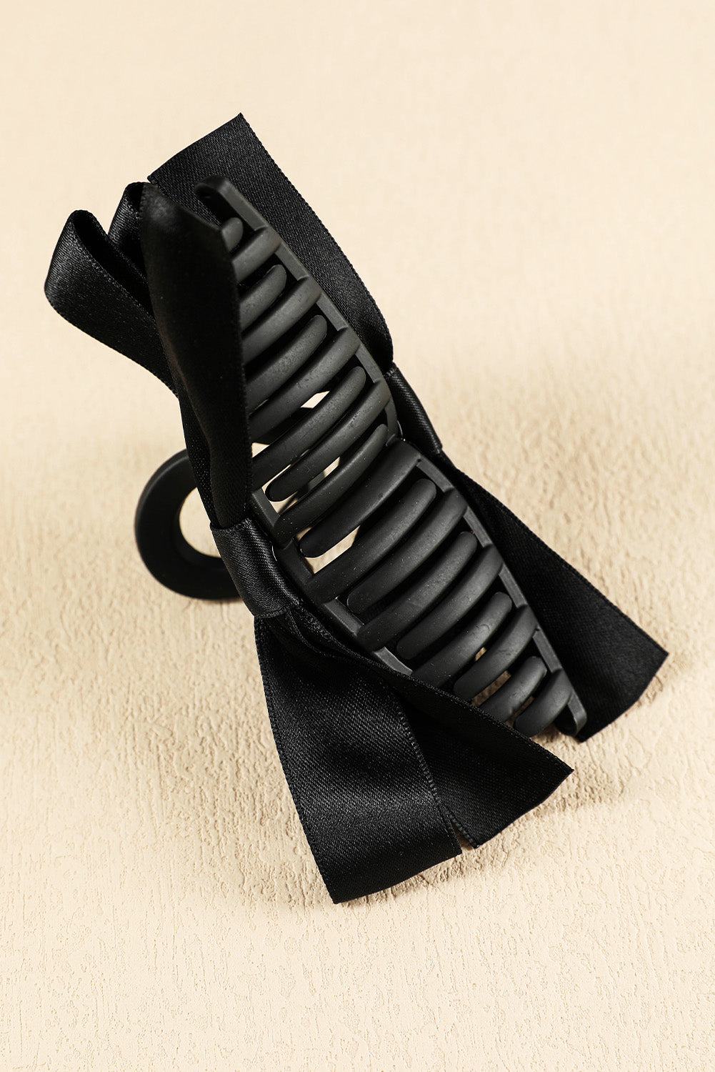 White Bow Decor Large Hair Claw Clip