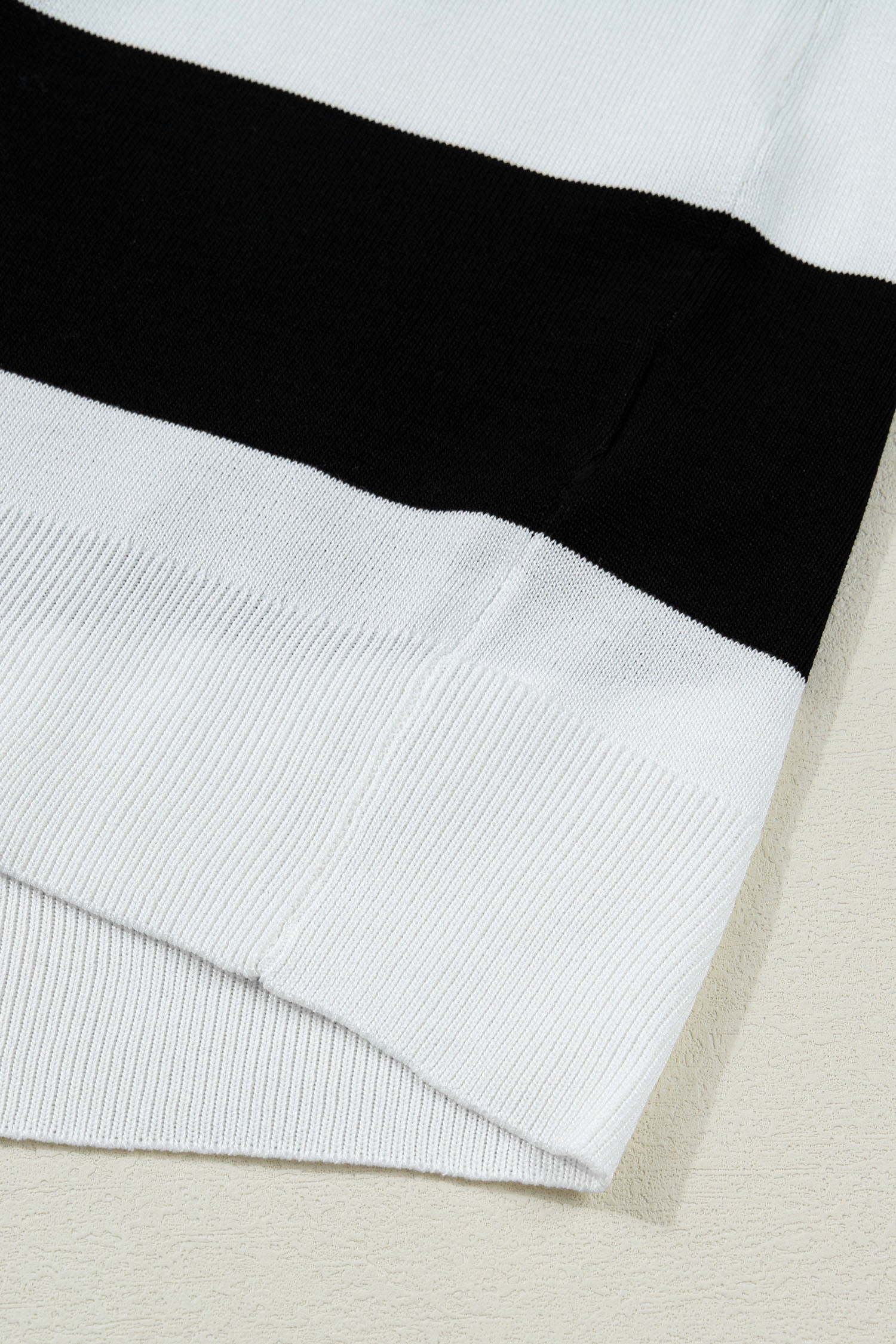 Pink Stripe Colorblock Striped Knitted T shirt