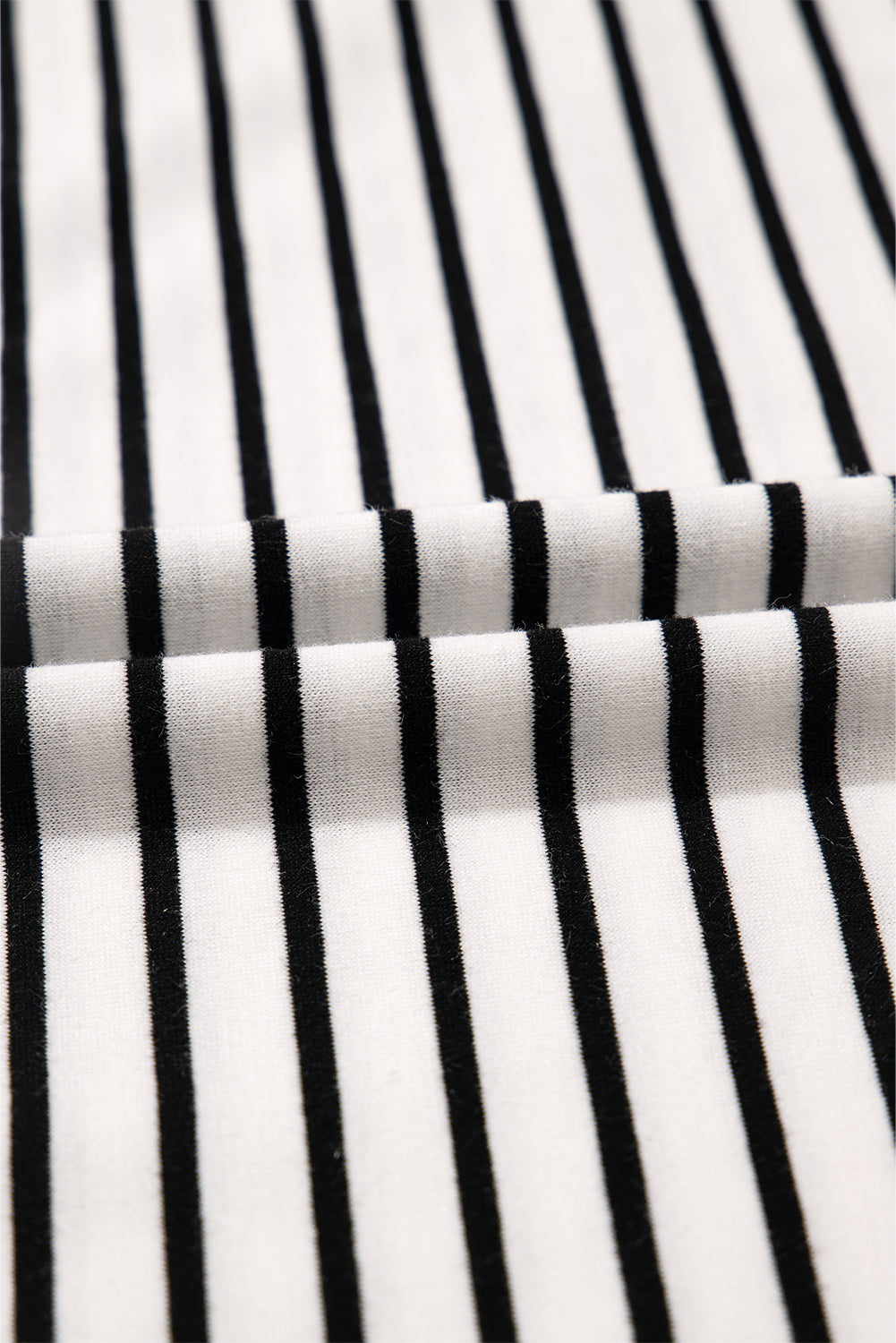 Black Stripe V Neck Tee and Casual Short Set