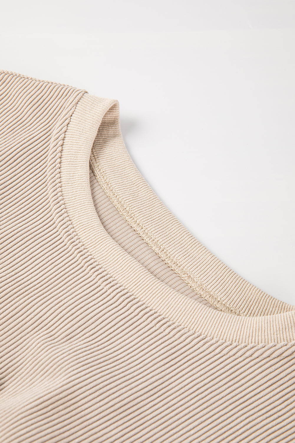 Grass Green Ribbed Corded Oversized Sweatshirt