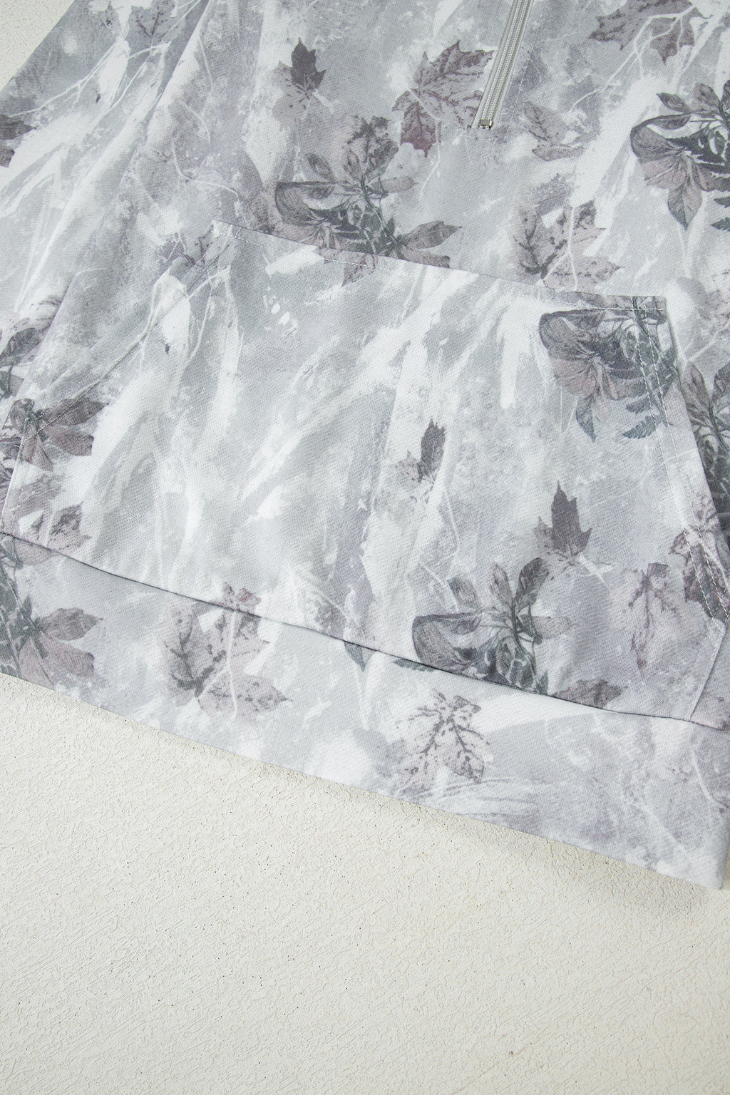 Beige Camo Print Baggy Drawstring Jogger Sweatpants