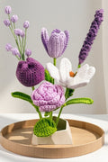Wisteria 6pcs Different Crochet Flower Home Decor Bouquet