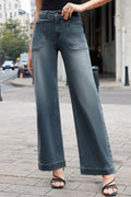 Real Teal Square Patch Pocket High Rise Shift Jeans