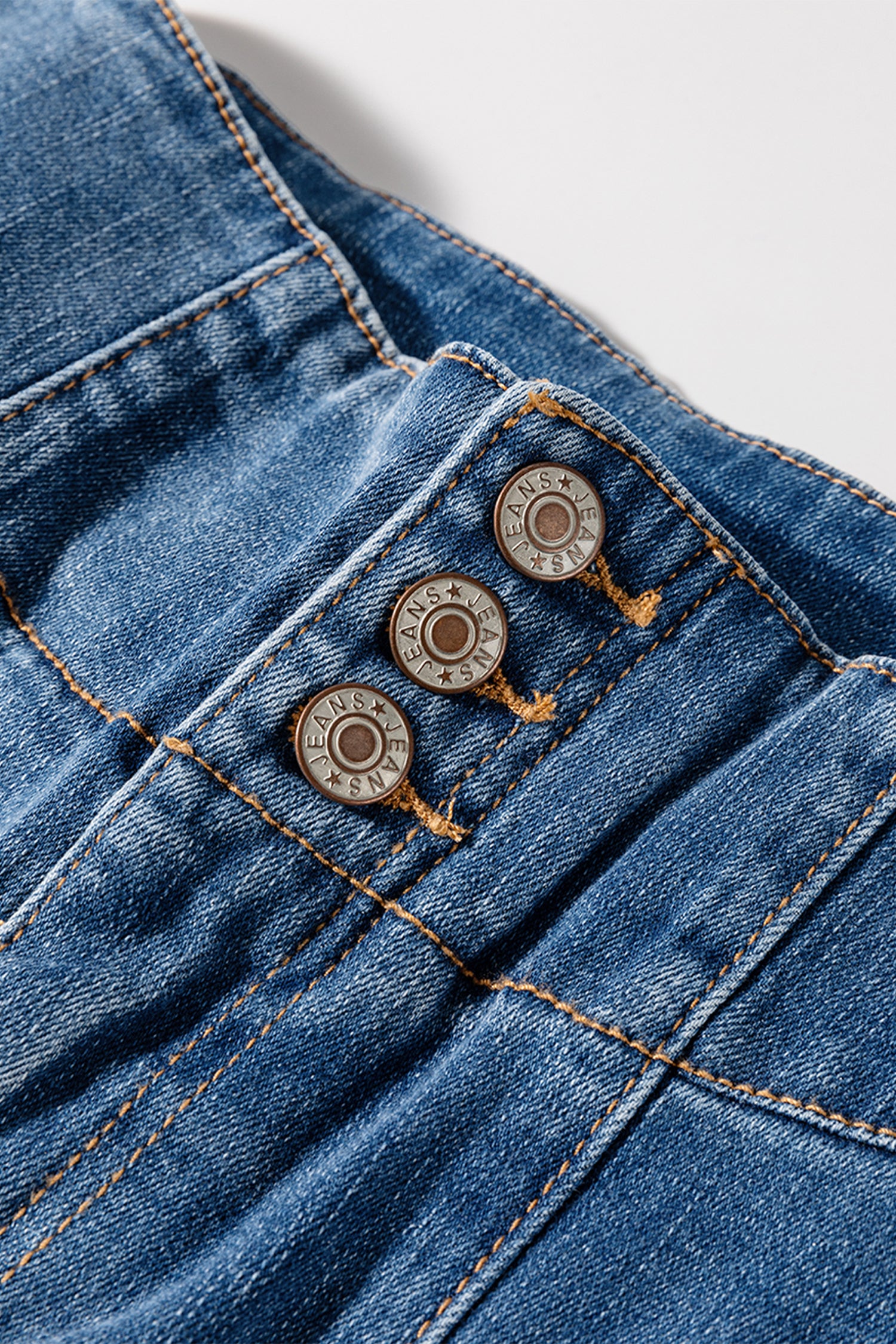 Coffee High Waist Button Fly Seamed Raw Hem Flare Jeans