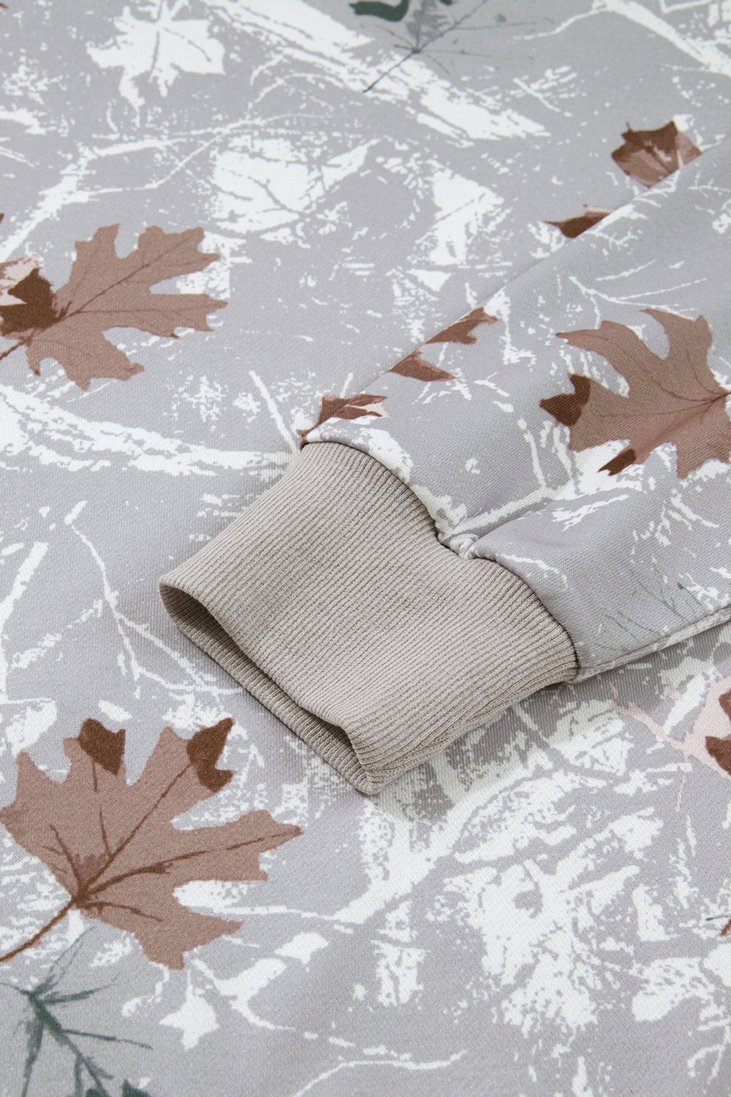 Beige Camo Print Baggy Drawstring Jogger Sweatpants
