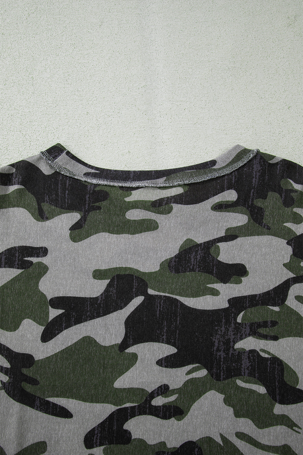 Dearlove Multicolour Retro Camouflage Print Exposed Seam Patchwork Drop Shoulder Sweatshirt