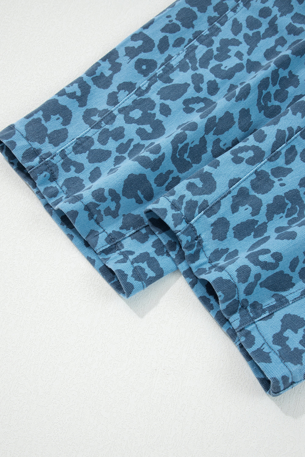Khaki Leopard Print Straight Loose Jeans