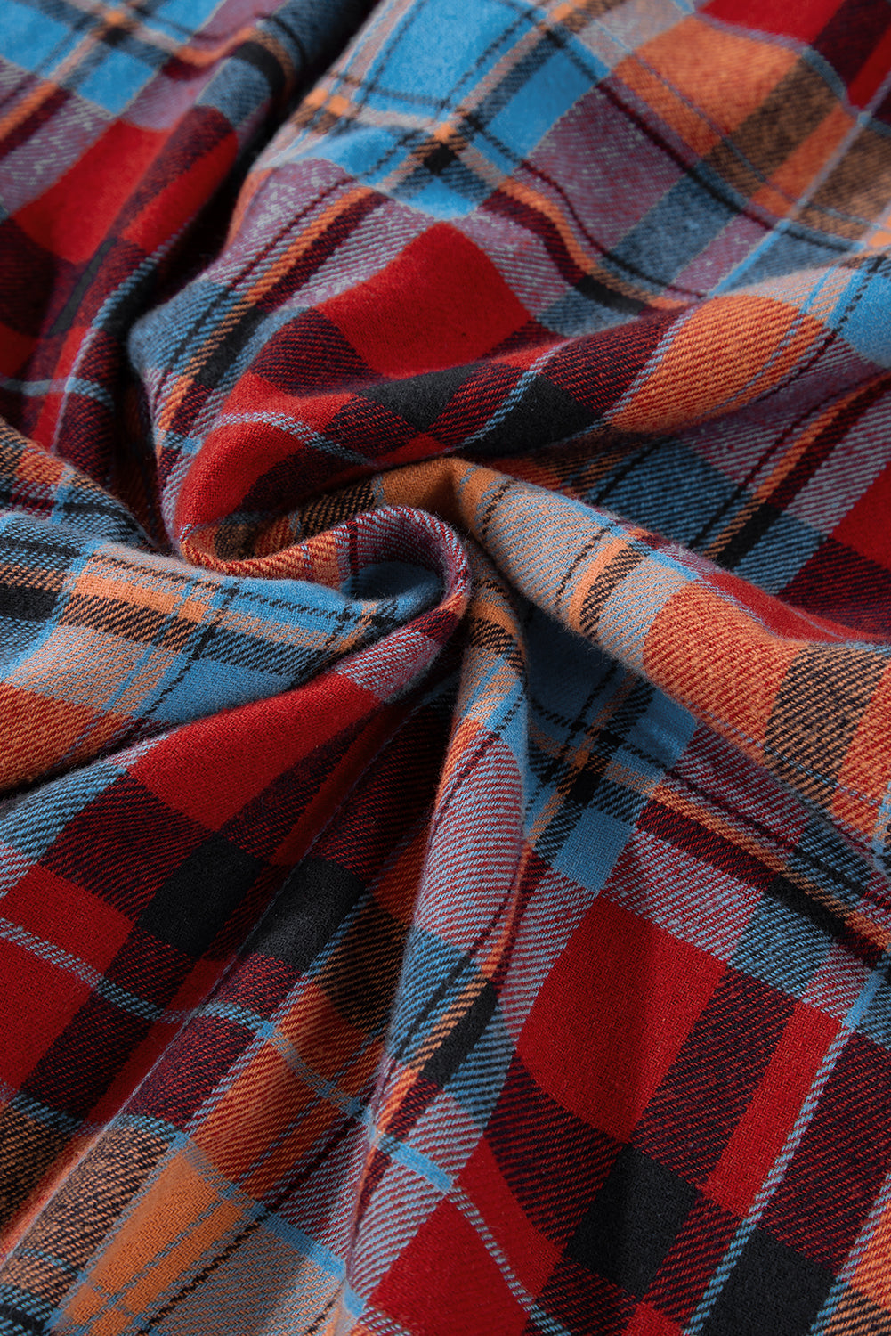Red Plaid Print Loose Vintage Shirt