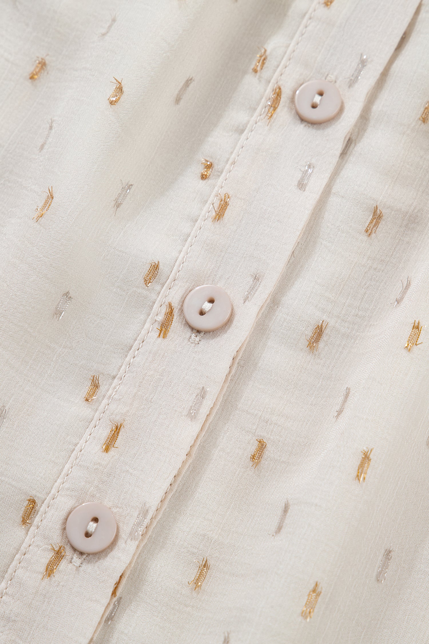 Dusk Blue Metallic Jacquard Short Sleeve Shirt