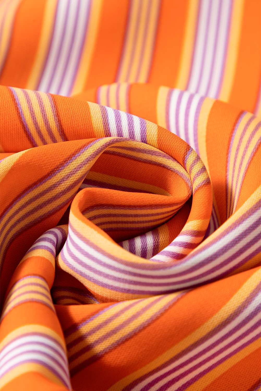 Orange Stripe Cropped Palazzo Pants with Pockets