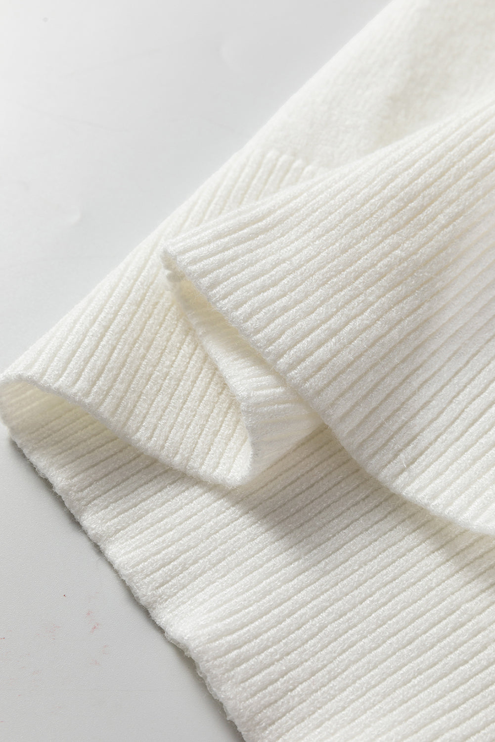 Straw Yellow Fish Scale Textured Knit Ribbed Crew Neck Short Sleeve Sweater