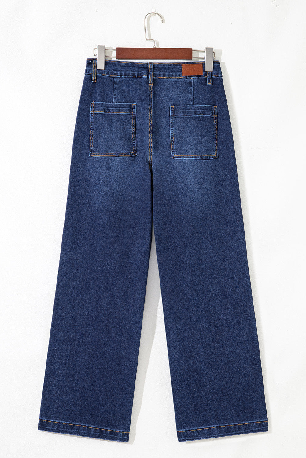 Brown Mimimalist Patch Pocket Womens Shift Jeans