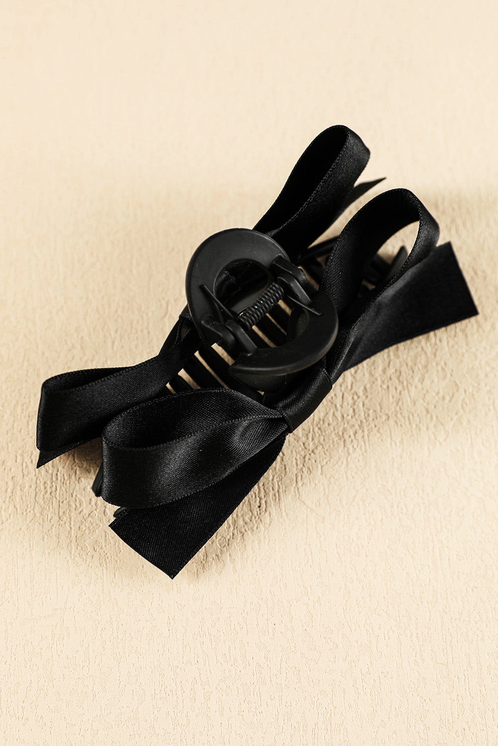 White Bow Decor Large Hair Claw Clip