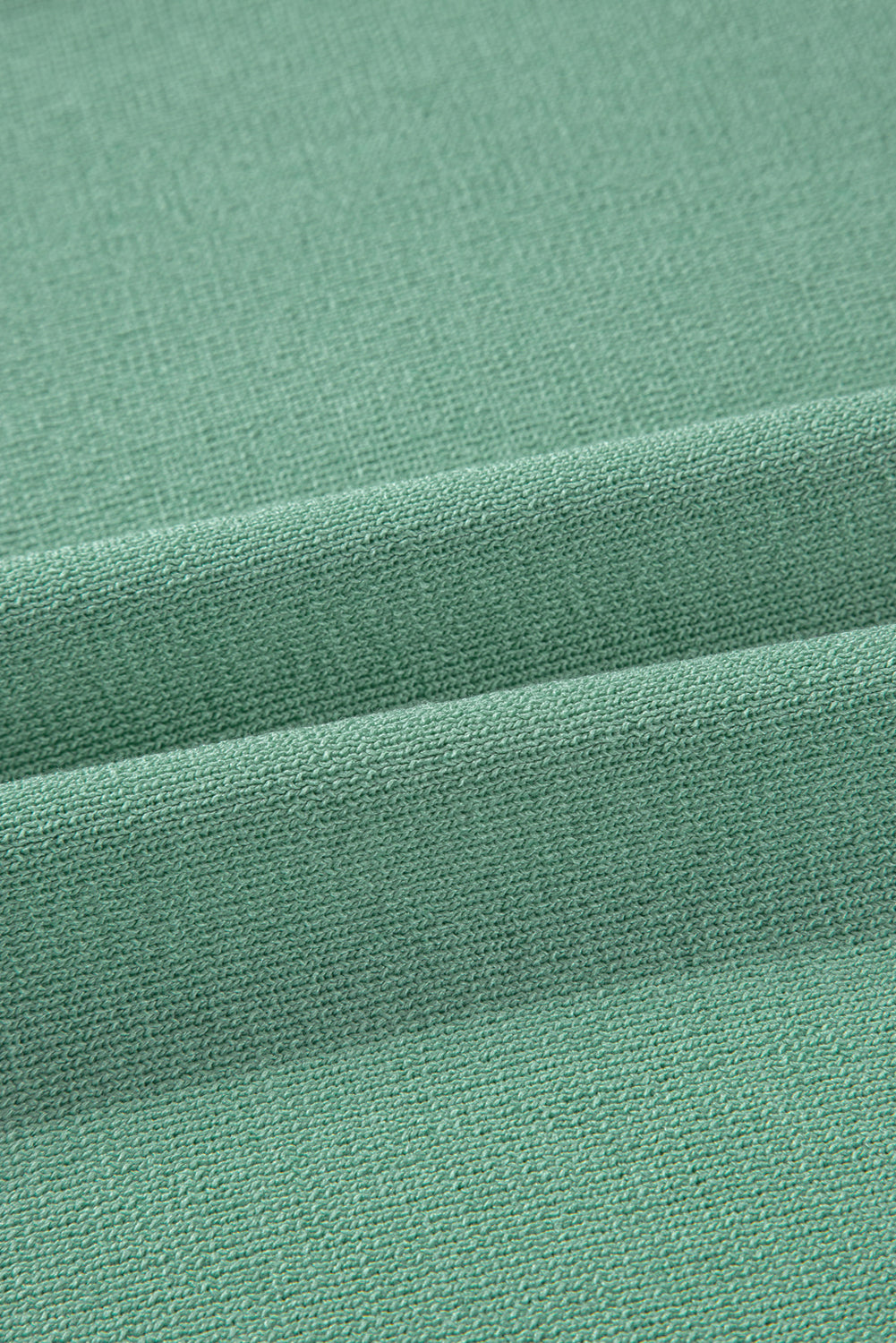 Blackish Green Contrast Trim Half Sleeve Top Drawstring Pants Loose 2pcs Sweater Suit