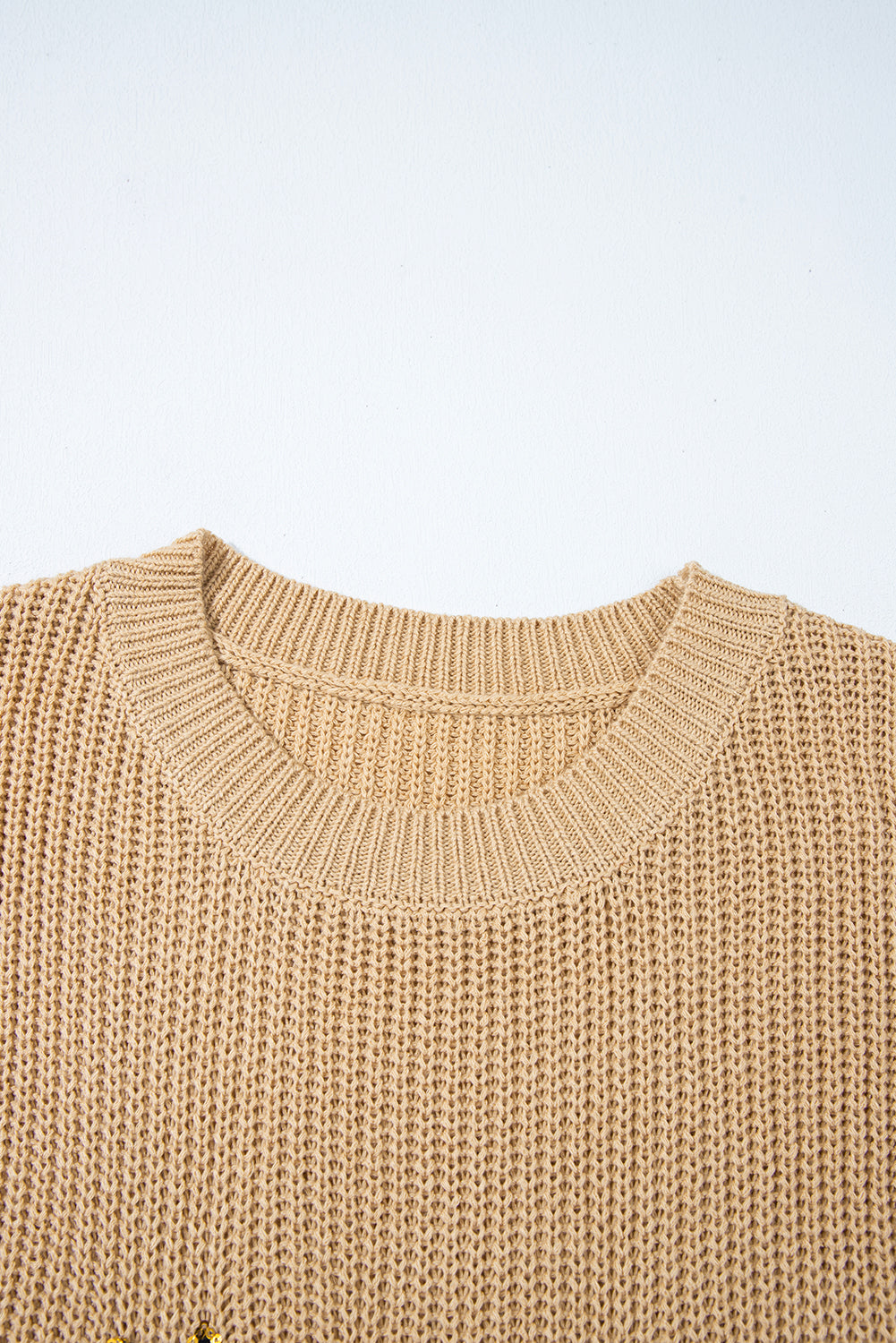 Black Western Cowboy Embroidery Round Neck Sleeveless Sweater