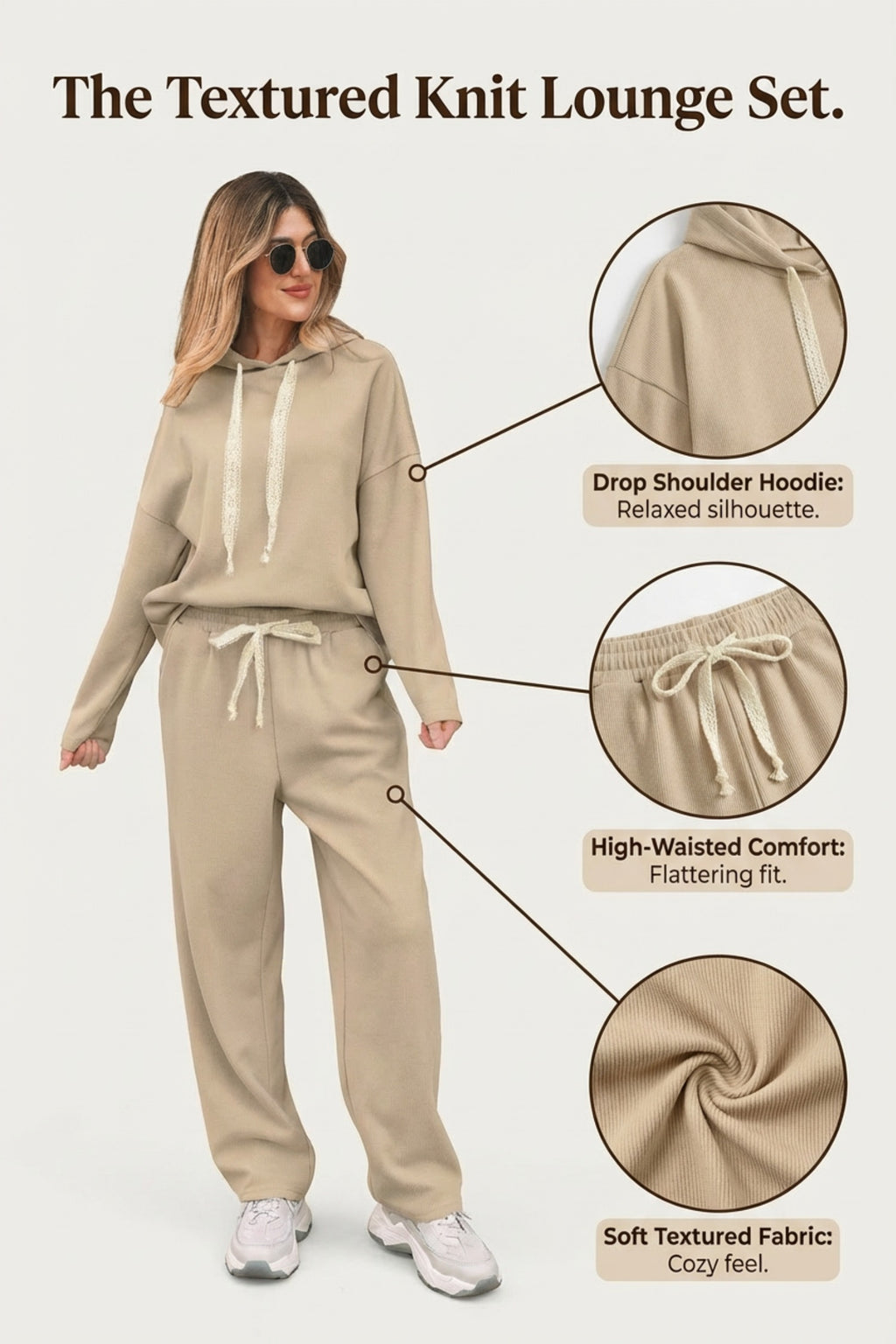 Gray Morn Corduroy Leopard Drawstring High Waist Trousers