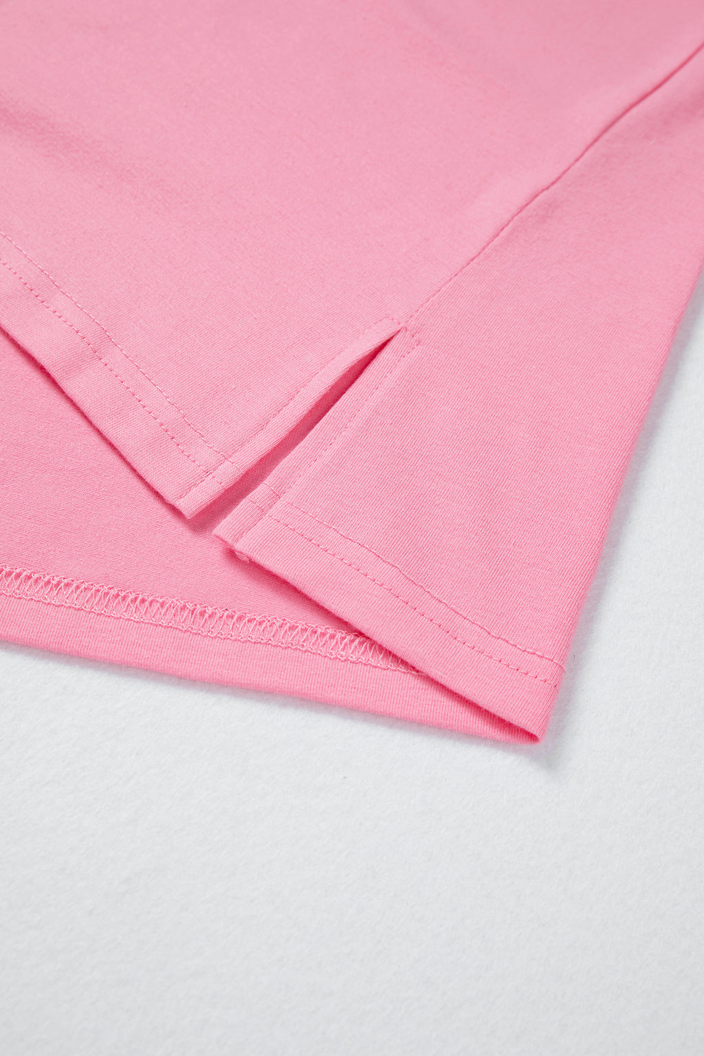 Bonbon Solid Color V Neck Short Puff Sleeve Blouse