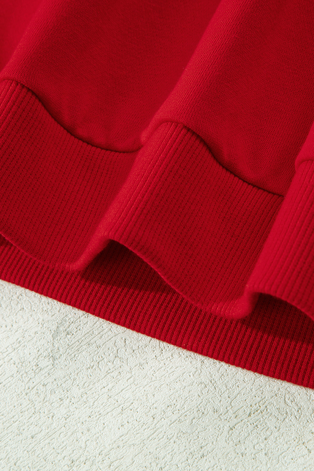 Racing Red Striped Collar Patchwork Satin Bow Sweatshirt and Shorts Set