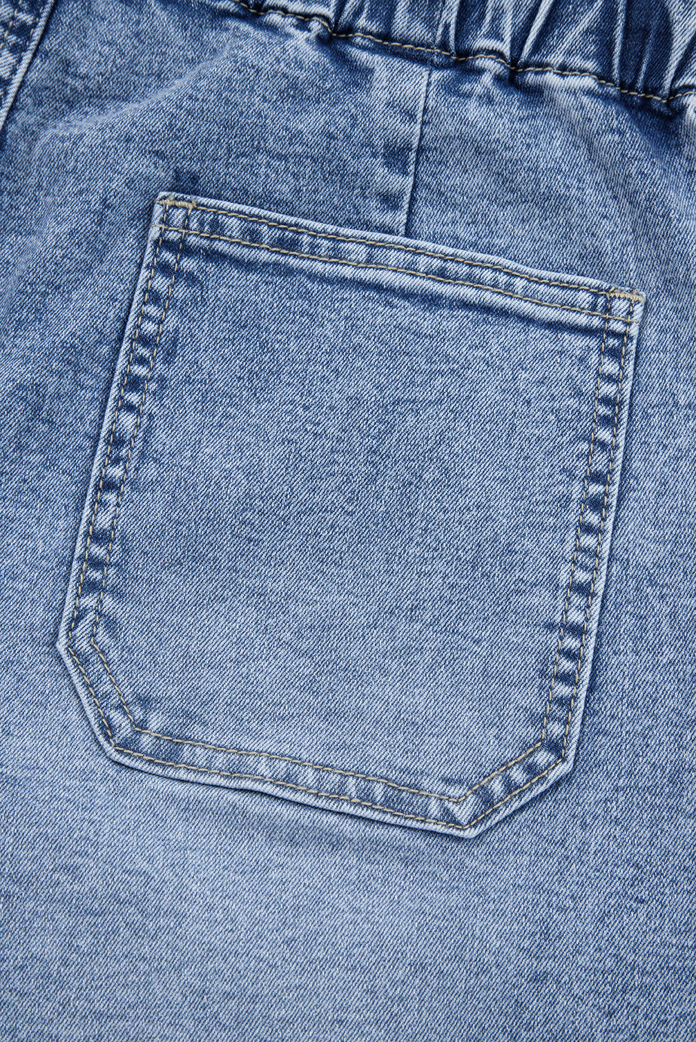 Myosotis Large Patch Pocket Drawstring Paperbag Waist Barrel Jeans