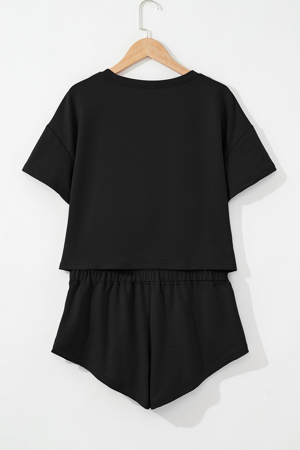Black Firework USA Graphic Tee and Smocked Waistband Skort Set