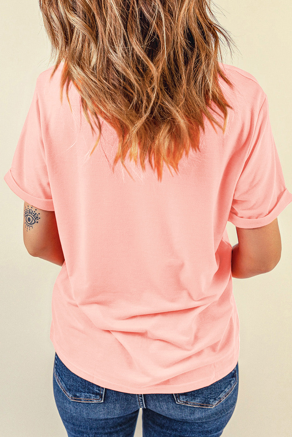 White MAMA Floral Block Graphic Casual T Shirt