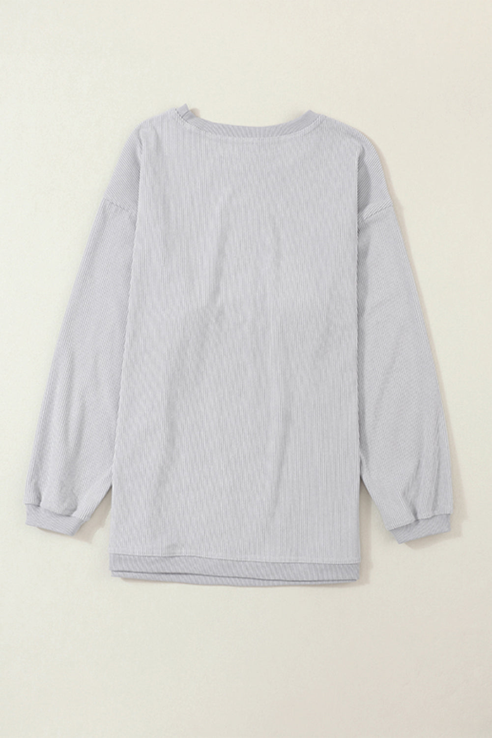 Grass Green Ribbed Corded Oversized Sweatshirt