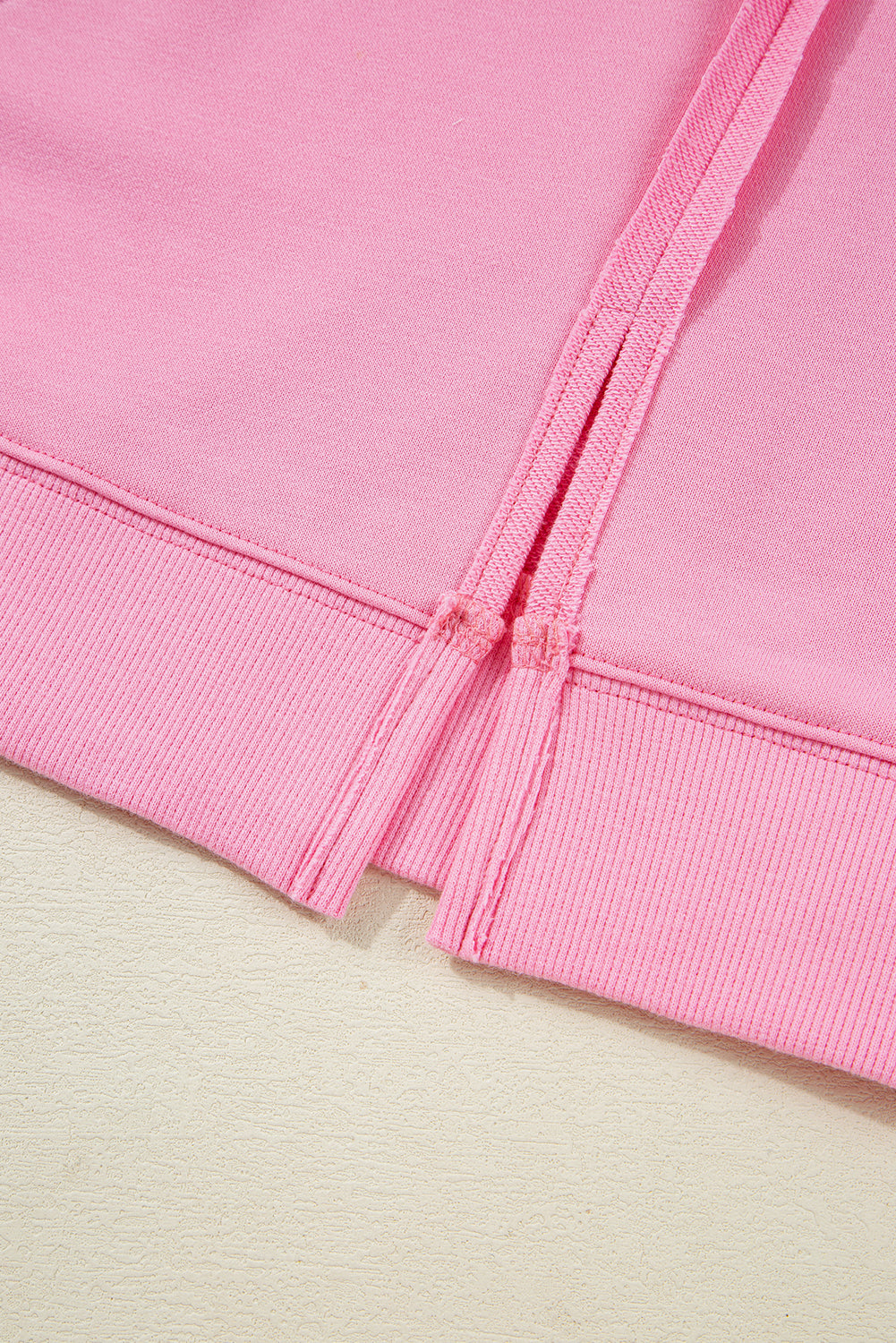 Bonbon Lace Insert Bow Embroidered Exposed Seam Sweatshirt