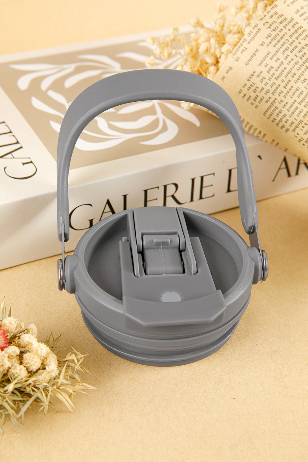 Peach Blossom Minimalist Insulated Vacuum Cup with Handle 30oz