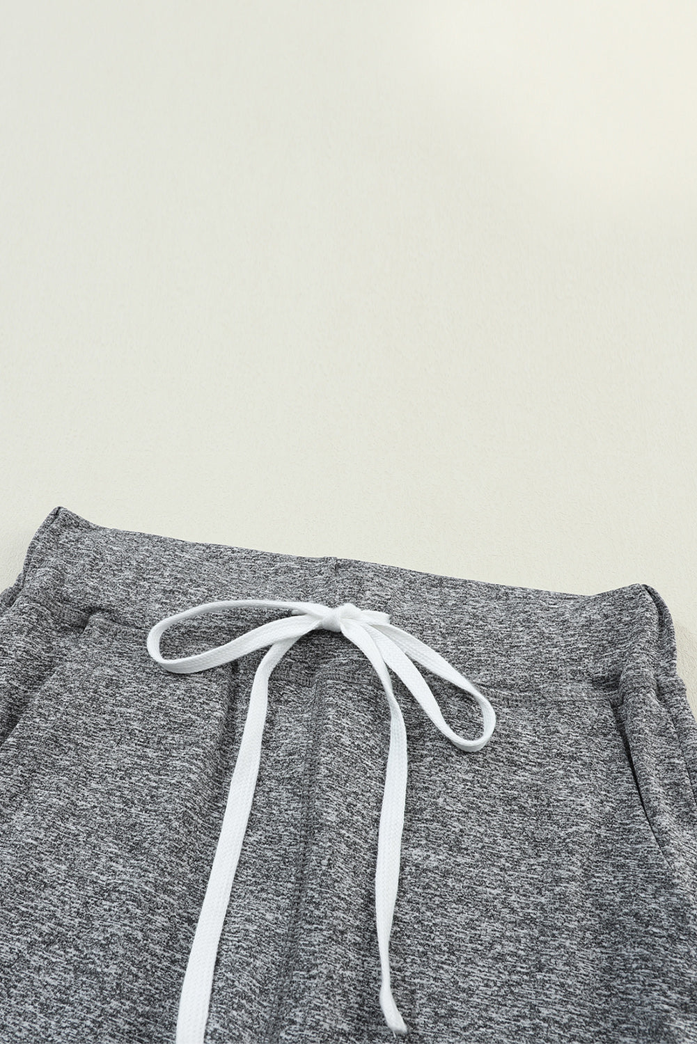 Black Drawstring Elastic Waistband Pocketed Joggers